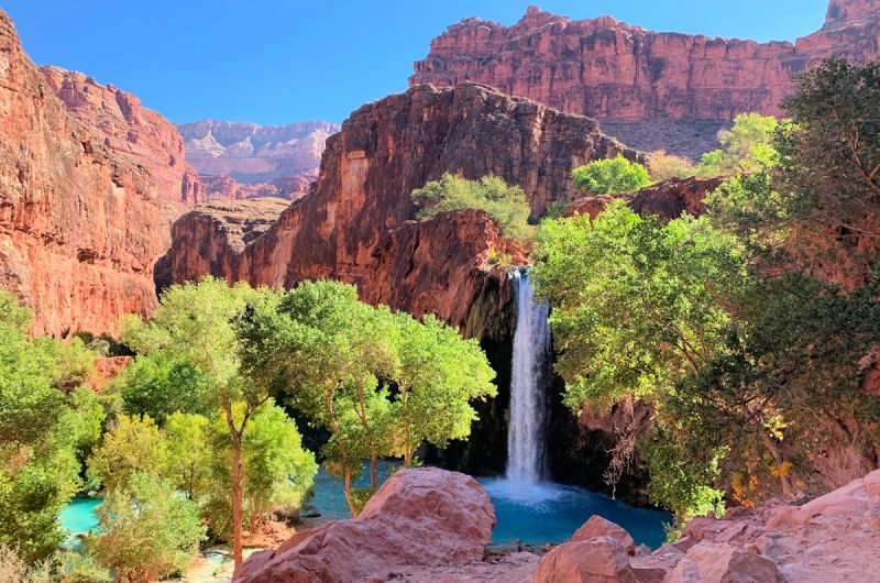 Havasu Falls is worth the 10 mile hike through Havasu Canyon to get to it.