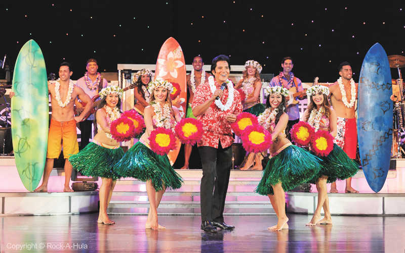 The Rock-a-Hula luau and show in Oahu, Hawaii.