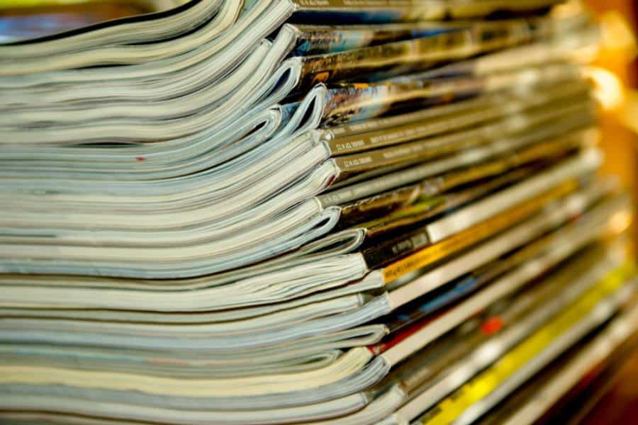 stack of magazines