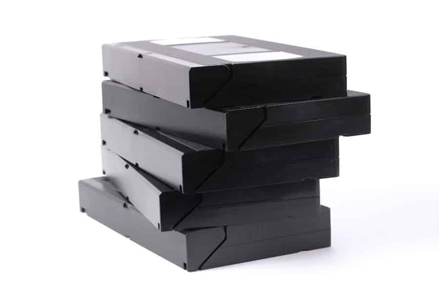stack of VHS stapes