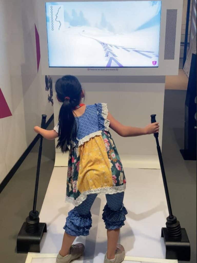 alpine ski display at the Olympic museum