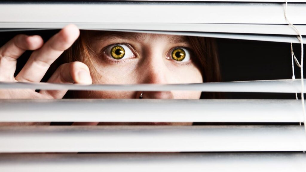 scared woman