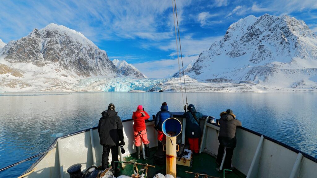 cruise ship in Antarctic