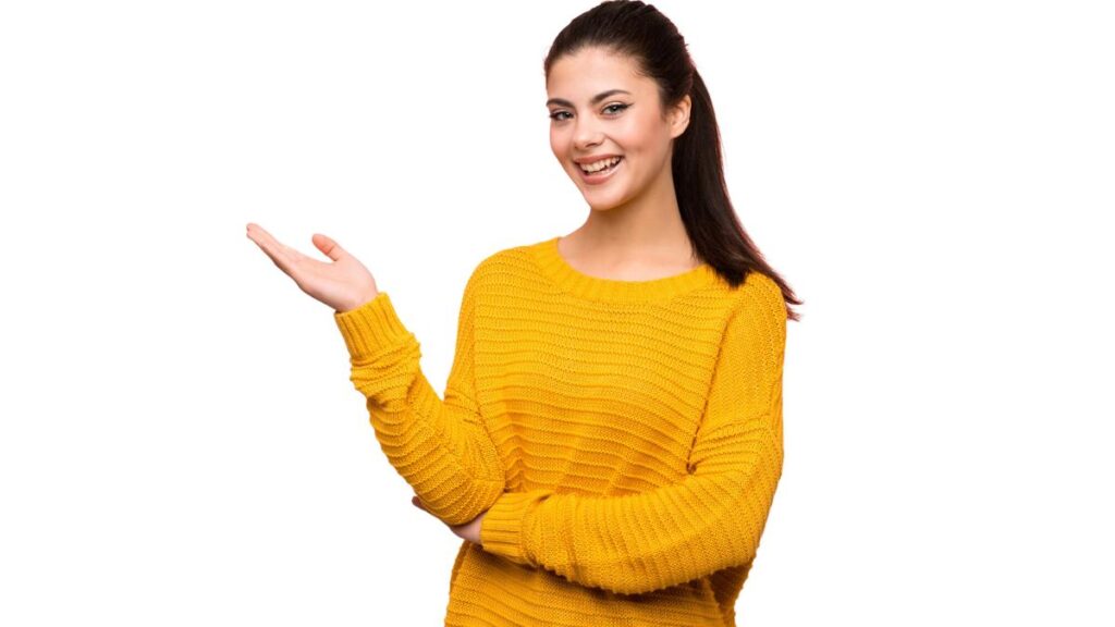 happy smiling woman.