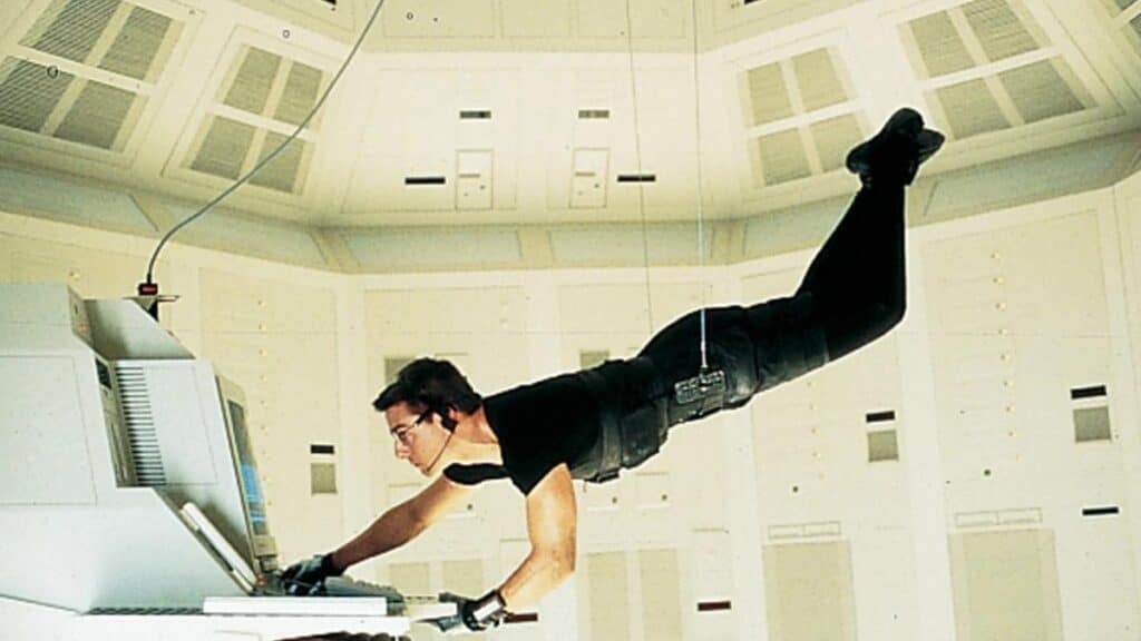 Mission Impossible movie scene.