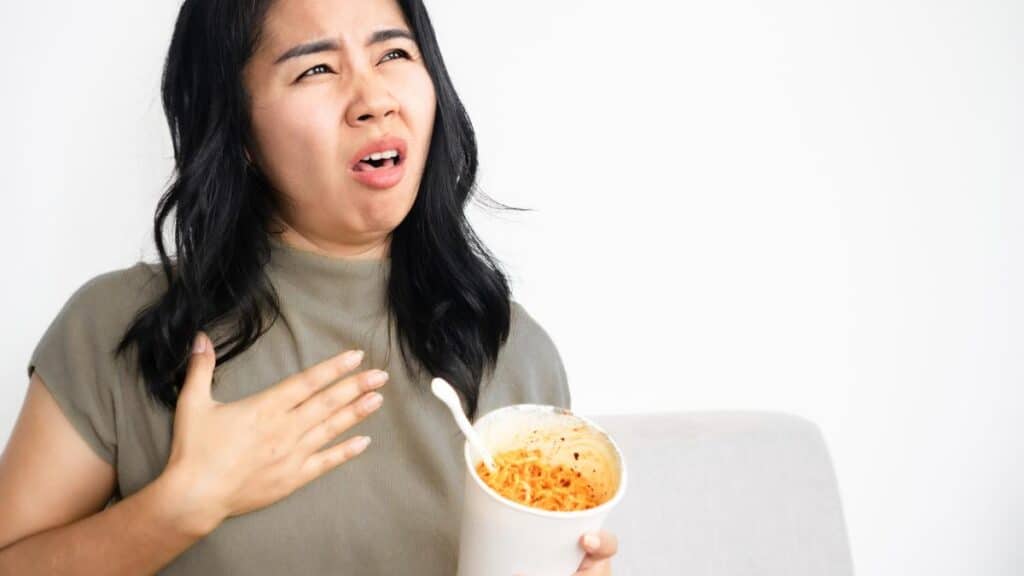 woman choking