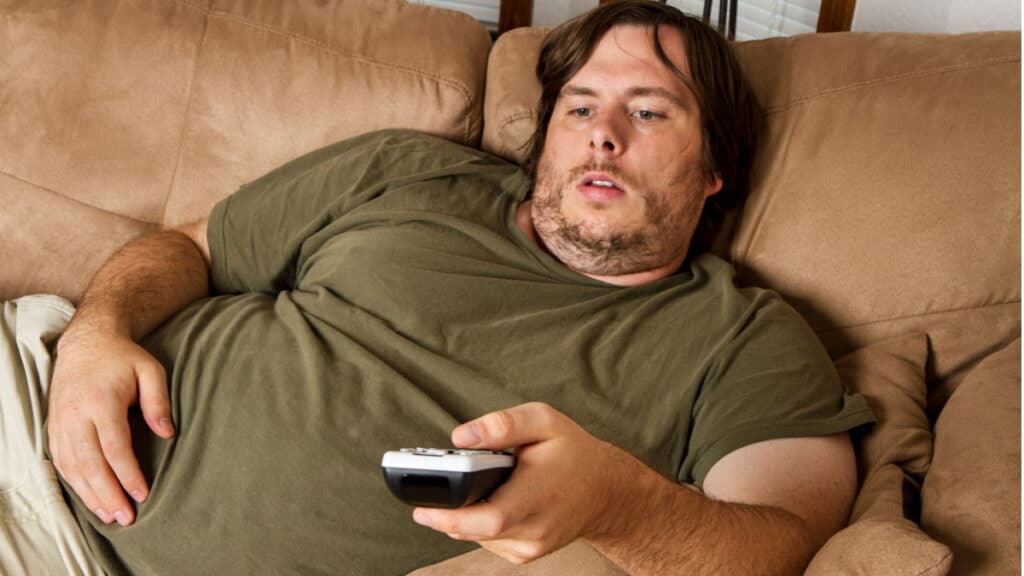 lazy man on couch
