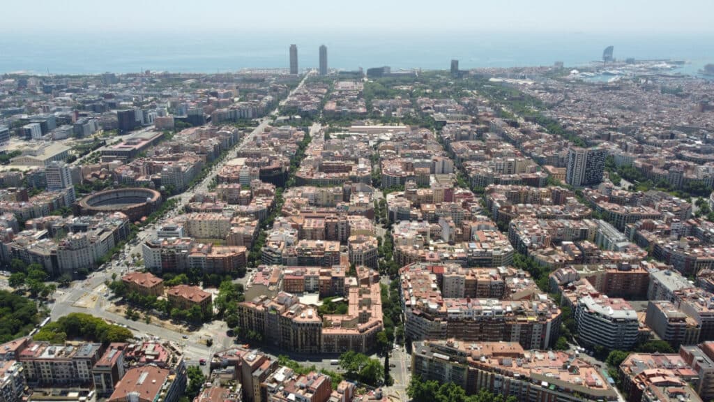 Barcelona ariel view