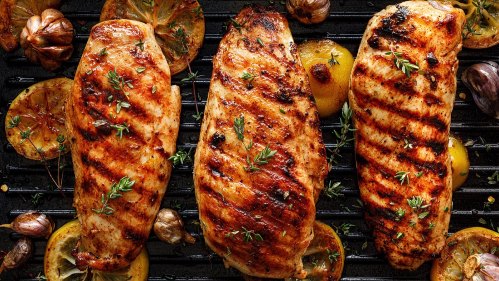 Grilled chicken breasts